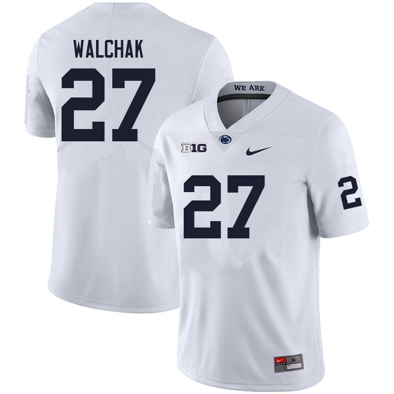 Men #27 Bobby Walchak Penn State Nittany Lions College Football Jerseys Sale-White